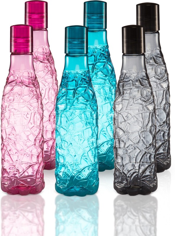 Flipkart Smartbuy Designer Mosaic Bottle – 1000Ml – Pet(Pack Of 6, Multicolor, Plastic)