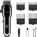 One Plus Op 981 Professional Cordless Hair Clipper Dual Led Titanium Coated Blade Trimmer 150 Min  Runtime 12 Length Settings(Silver)