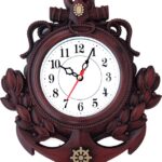 Big Bang Creations Analog 31 Cm X 24 Cm Wall Clock(Maroon, With Glass, Standard)