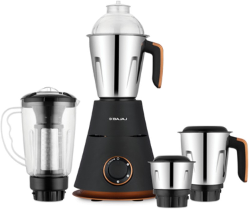 Bajaj Military Series 750 W Mixer Grinder(Ninja Series Virtue 4 Jars Mixer Grinder 2000 Rpm Motor | 4 Jars | Black)