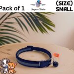 Super Reflective Collar For Cat Puppies And Rabbits With Bell Dog & Cat Show Collar(Large, Blue)