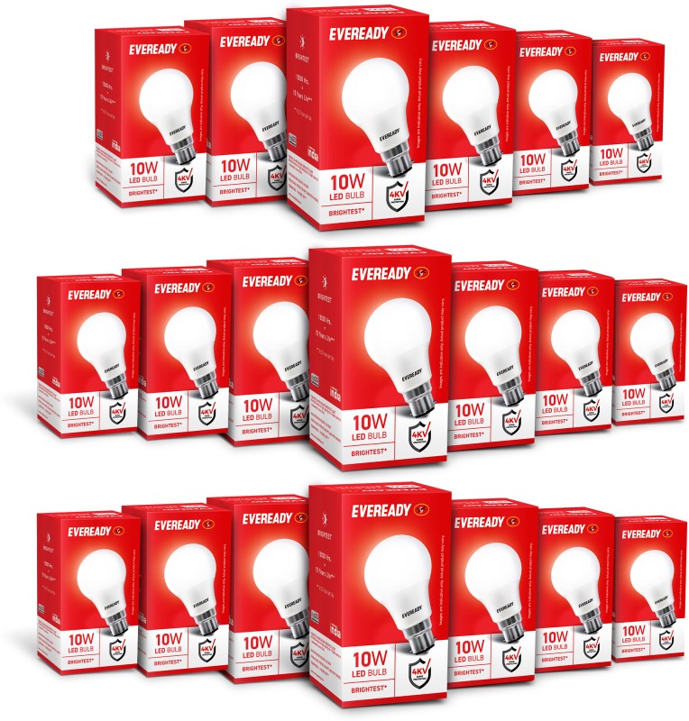 Eveready 10 W Standard B22 Basic Led Bulb(White, Pack Of 20)