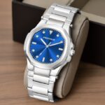 Provogue Stainless Steel Case Featuring Subtle Blue Dial Details. Analog Watch  – For Men