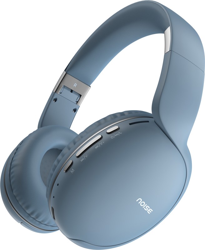 Noise Two With 50 Hours Playtime, Low Latency (Up To 42Ms), And Dual Pairing Wireless Bluetooth(Serene Blue, On The Ear)