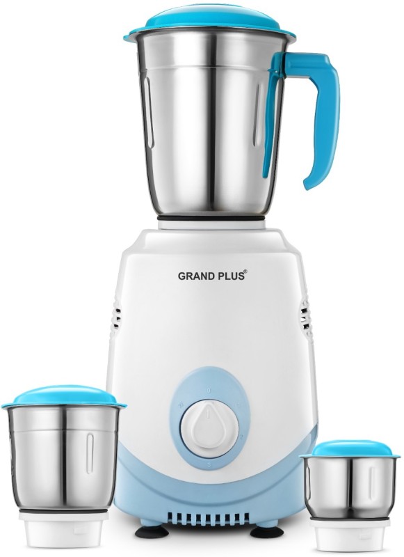 Grand Plus Long 550 W Mixer Grinder(Neo | 3 Jars | White, Sky Blue)