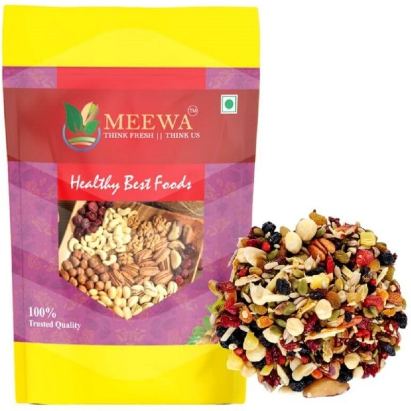 Meewa 1000G Mixed Nuts Trial Mix Premium Dried Fruits | Lowest Price | Mix Dryfruits Assorted Seeds & Nuts, Assorted Nuts, Kernels(2 X 500 G)