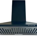 Ruwa Viva 60 Black Wall Mounted Black 800 Cmh Chimney