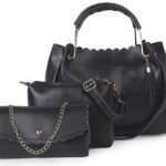 Fargo Handbag For Women And Girls Combo Set Of 3 (Black)