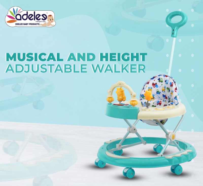 Odelee Musical Activity Walker(Green, Grey)