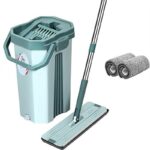 Upc Microfiber Bucket 360? Flexible Head|Floor Cleaning Pocha Flat Mop(Green)