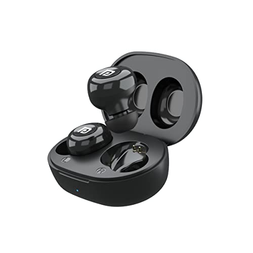 Portronics Harmonics Twins S3 Smart Tws Bluetooth 5.3 In Ear Earbuds With 20 Hrs Playtime, 8Mm Drivers, Type C Charging, Ipx4 Water Resistant, Low Latency, Lightweight Design(Black)