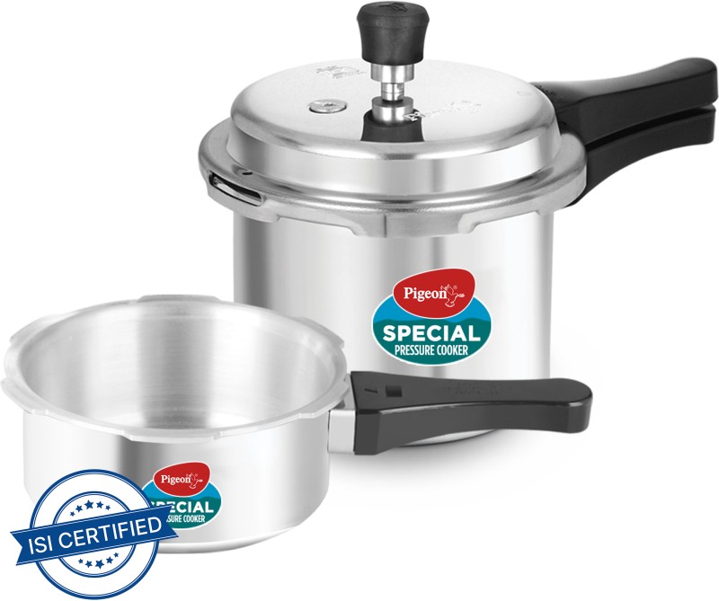 Pigeon Special 2 L, 3 L Outer Lid Pressure Cooker(Aluminium)