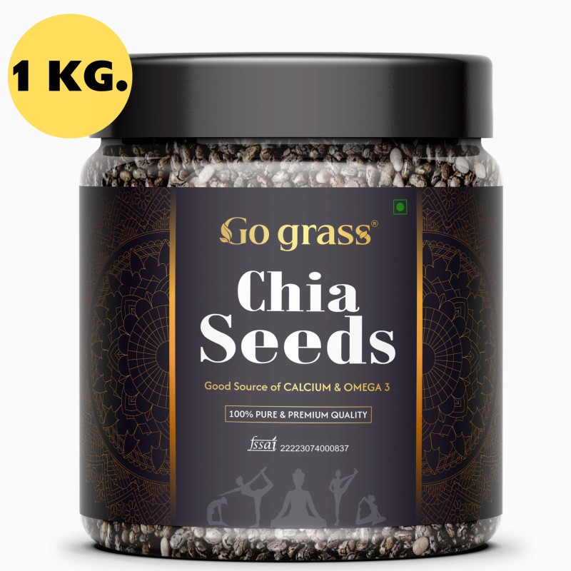 Go Grass Chia Seed, Gluten Free, Vegan, Raw, Keto Friendly Chia Seeds(1000 G)