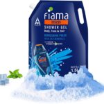 Fiama Men Body Wash Shower Gel Refreshing Pulse Value Pouch, For Moisturized Skin(1.5 L)