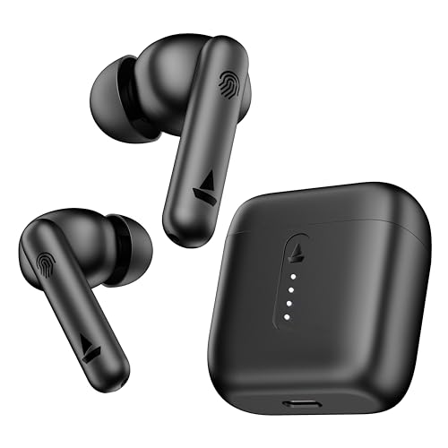 Boat Airdopes 141, Low Latency, Enx Tech, 42Hrs Battery, Fast Charge, Iwp, Ipx4, V5.1 Bluetooth Earbuds, Tws Ear Buds Wireless Earphones With Mic (Bold Black)