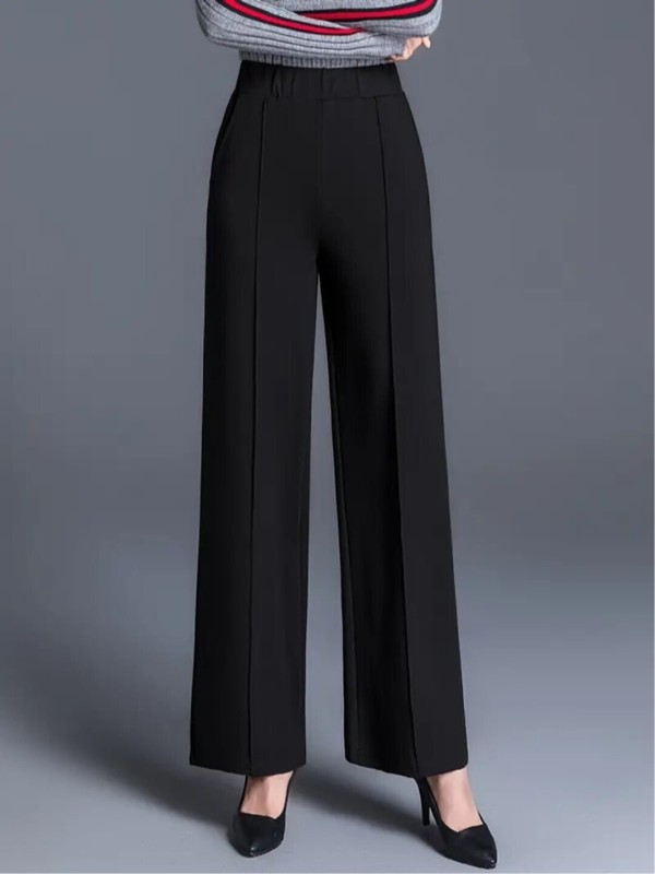 Vdtrend Regular Fit Women Black Trousers