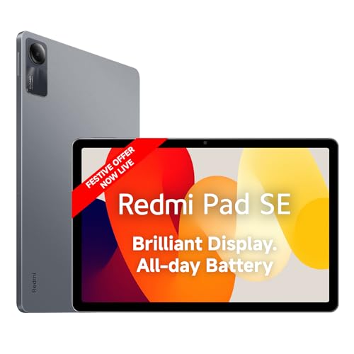 Redmi Pad Se| All Day Battery | Qualcomm Snapdragon 680| 90Hz Refresh Rate| 4Gb, 128Gb Tablet| Fhd+ Display (11-Inch/27.81Cm)| Dolby Atmos| Quad Speakers| Wi-Fi| Gray