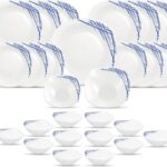 Laopala Pack Of 27 Opalware Dinner Set(White, Microwave Safe)