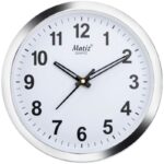 Matiz Analog 20 Cm X 20 Cm Wall Clock(Silver, With Glass, Standard)