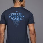 Hrx By Hrithik Roshan Printed Men Round Neck Blue T-Shirt