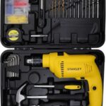 Stanley Sdh550Kp-In 550W Diy 10Mm Single Speed Hammer Drill And Power & Hand Tool Kit(120 Tools)