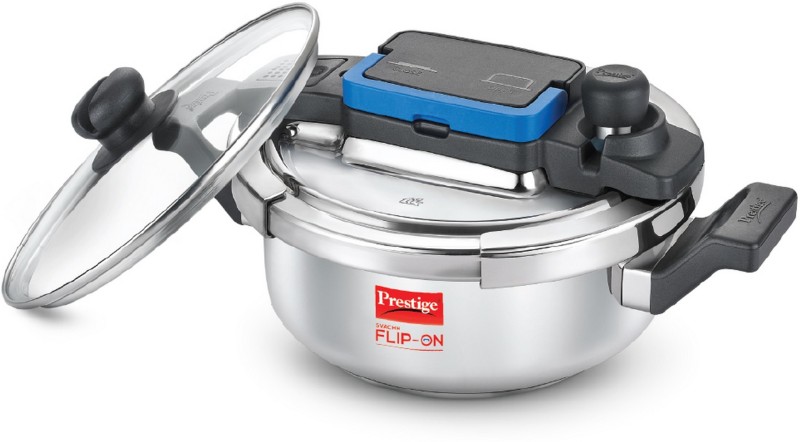 Prestige Svachh Flip-On Mini 2 L Outer Lid Induction Bottom Pressure Cooker(Stainless Steel)