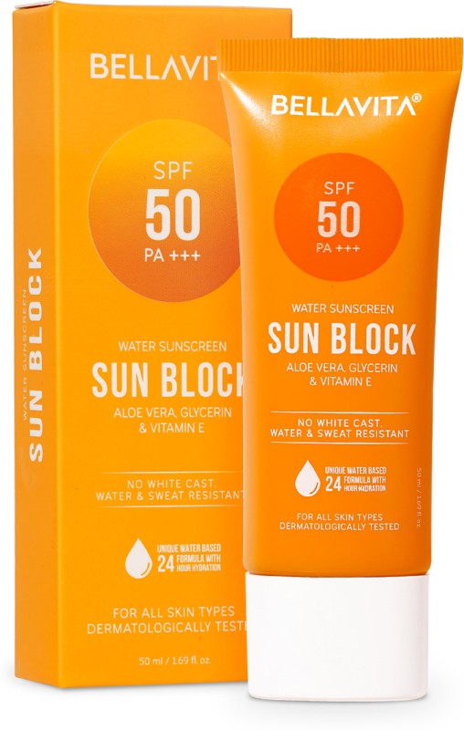 Bellavita Sunscreen – Spf 50 Pa+++ Water Based Hydrating Sunscreen(50 Ml)