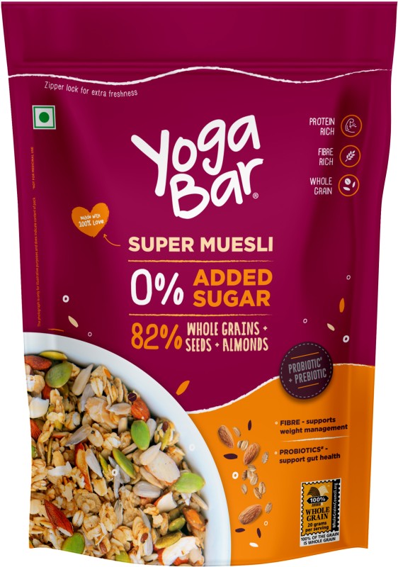 Yogabar No Added Sugar Muesli Pouch(400 G)
