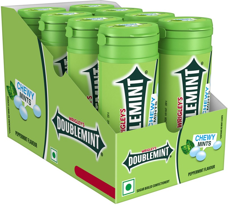 Doublemint Chewymints, Tube Peppermint Flavour, Mouth Freshener(8 X 30.4 G)