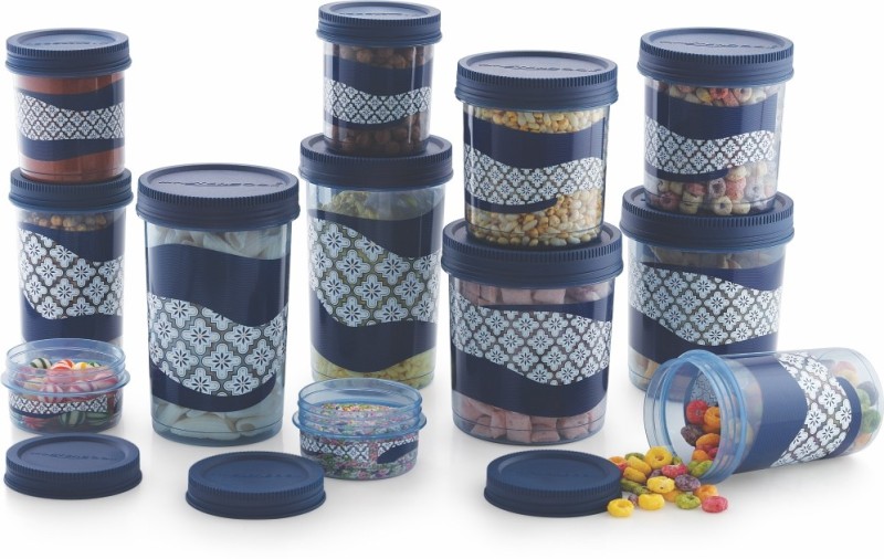 Master Cook Polypropylene Grocery Container  – 9650 Ml(Pack Of 12, Blue)