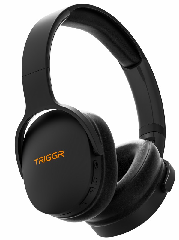 Triggr Trinity 2 With Dual Pairing, Enc, Fast Charge, 50H Battery, Rubber Finish, V5.4 Bluetooth(Midnight Black, On The Ear)