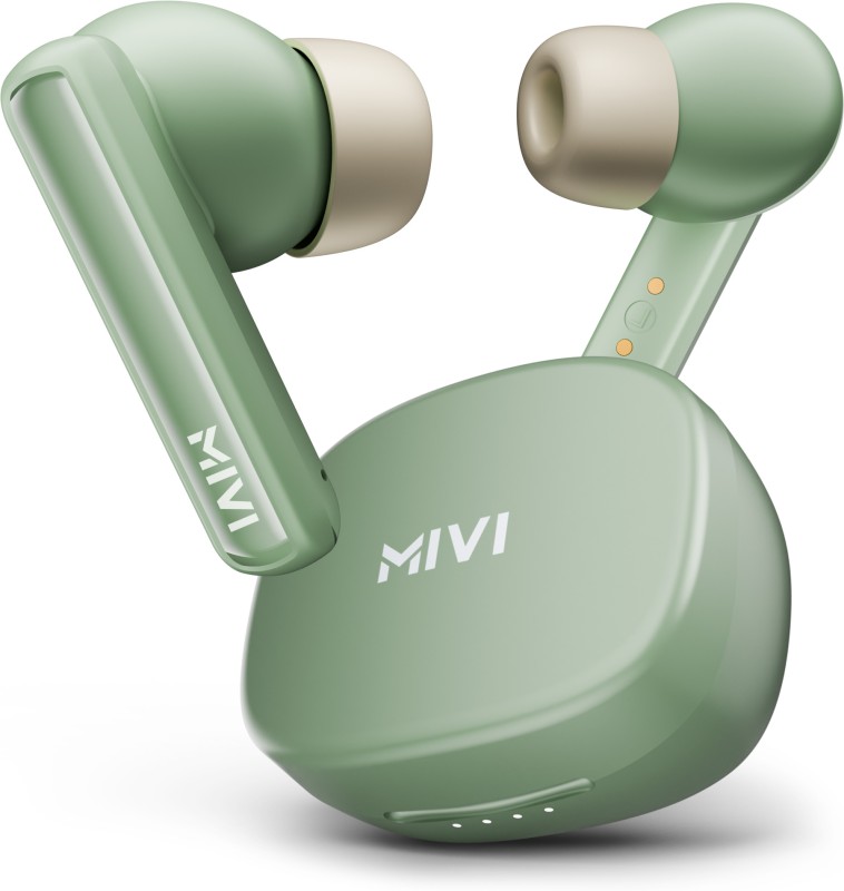 Mivi Duopods B1 Tws[Just Launched]Rich Bass,45H Playtime,Ai Enc,Type C,5.3 Bt Earbuds Bluetooth(Green, In The Ear)
