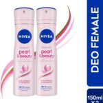 Nivea Deodorant Deo Pearl And Beauty Body Spray  –  For Women(300 Ml, Pack Of 2)