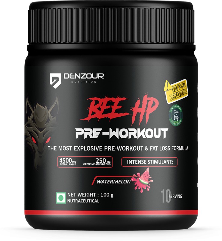 Denzour Nutrition Bee-Hp Pre-Workout, Most Explosive Muscle Pump With Fat Loss Formula Pre Workout(100 G, Watermelon)