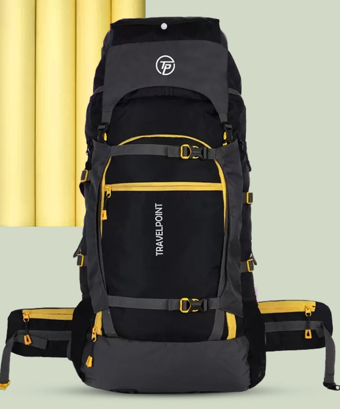Travel Point Waterproof Trekking Bag Hikking Backpack For Travel & Outdoor Rucksack  – 60 L(Black)