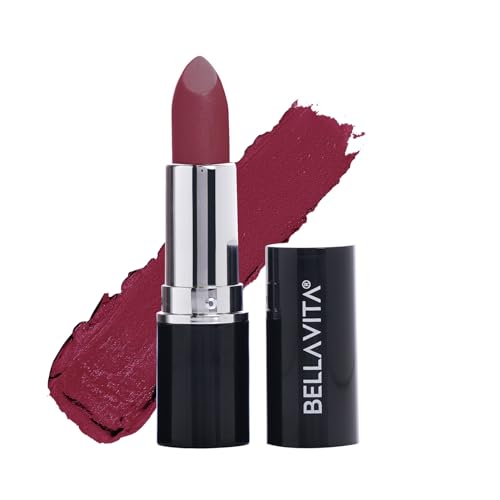 Bellavita Comfort Matte Bullet Lipstick| Intense Colour| Creamy Matte Finish| Intense Moisturisation| Smooth Glide| Lipsticks For Women| 4 Hr Stay, Berry Nude, 4.2 Gm