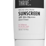 Thriveco Sunscreen – Spf 50 Pa++++ Broad Spectrum Sunscreen Spf 50+ Pa++++ For Dewy Finish And No Whitecast(30 Ml)