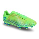 Nivia Encounter 9.0 Football Stud For Men With Synthetic Upper/Comfortable Football Shoes (Neon Green/A. Blue) Uk-9