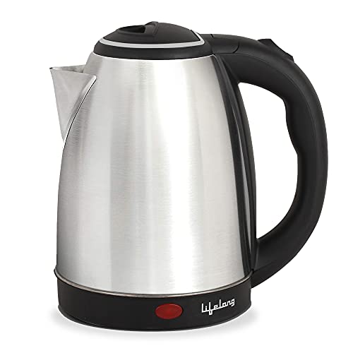 Lifelong Isi Certified Electric Kettle 1.5L With Stainless Steel Body, Easy And Fast Boiling Of Water For Instant Noodles, Soup, Tea Etc. (1 Year Manufacturer’S Warranty, Silver, Llek15)