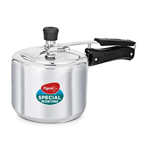 Pigeon By Stovekraft 12261 Induction Base Inner Lid Aluminium Pressure Cooker, 3L, Silver