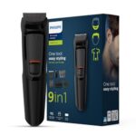 Philips India’S No.1 Men’S Trimmer | Self Sharpening Blades | Single Stroke Grooming I 9 In1 Face, Nose And Body I 2+1* Year Warranty | Powerful Motor | No Oil Needed I 60 Min Runtime I Mg3710/65