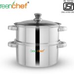 Greenchef Eco Double Tier Stainless Steel Steamer(2.2 L)