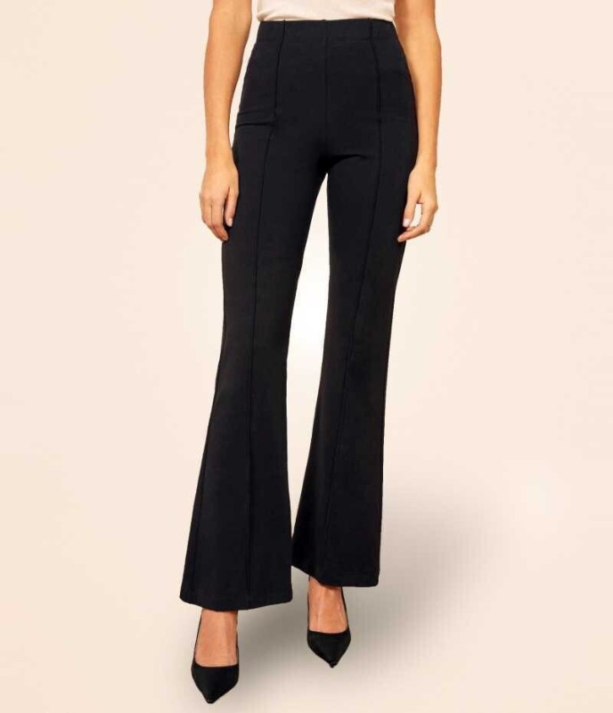 Ask4Fashion Regular Fit Women Black Trousers