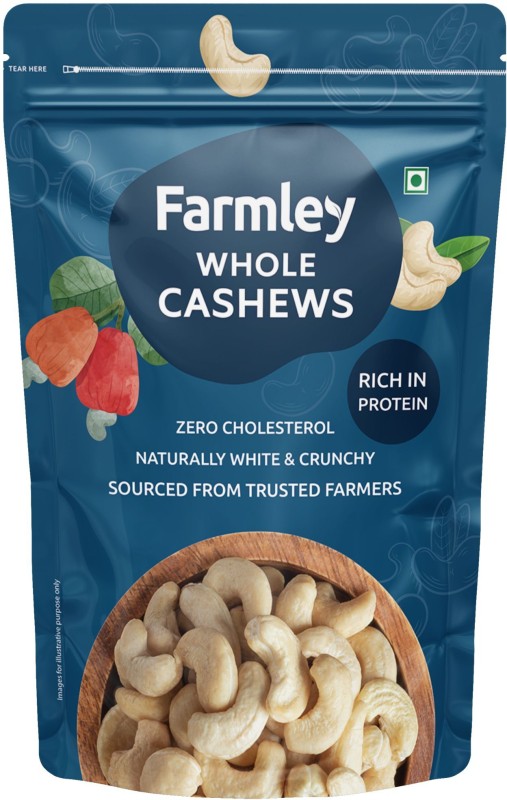Farmley Whole Raw Kaju Cashews(500 G)