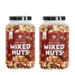 Nature Purify Premium Mixed Dry Fruits | 1Kg | Healthy Mixed Nut Dried Almonds, Black Raisins, Cashewnuts, Raisins, Apricot & Many More (Pack Of 2, 500Gm Each)