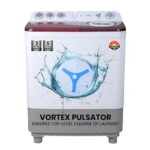 Haier 9 Kg 5 Star Vortex Pulsator Semi Automatic Top Load (Htw90-186,Burgundy)