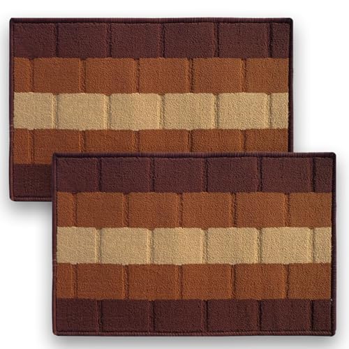 Status Contract Anti Slip Front Door Mat|(38X58Cm) Living Room Rug For Entrance Door|Polypropylene Floor Mat For Home|Essential Small Rug For Office, Bedroom & Kitchen| (Brown), Rectangular