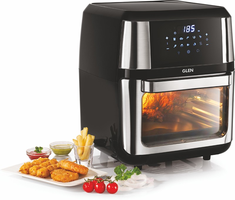 Glen Sa 3046 Dss Family Rotisserie Oven, 1800W, 10 Preset Menu, Electric Toaster Oven, Digital Display, Bake, Roast, Toast, Defrost, Black Air Fryer(12 L)