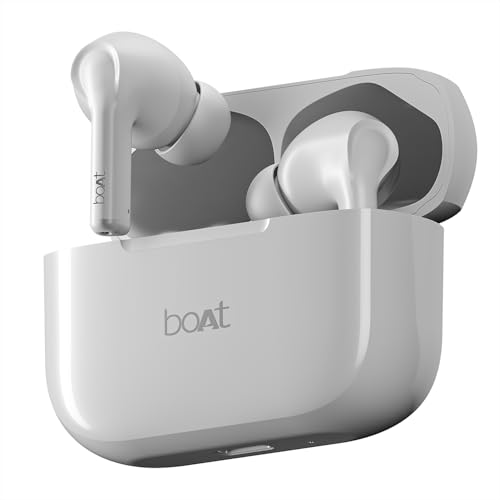 Boat Airdopes 163/ Airdopes 161 Bluetooth In Ear Earbuds With 40 Hrs Battery, Fast Charge, 13Mm Drivers, Ipx5, Quick Touch Response Control (Ivory White)