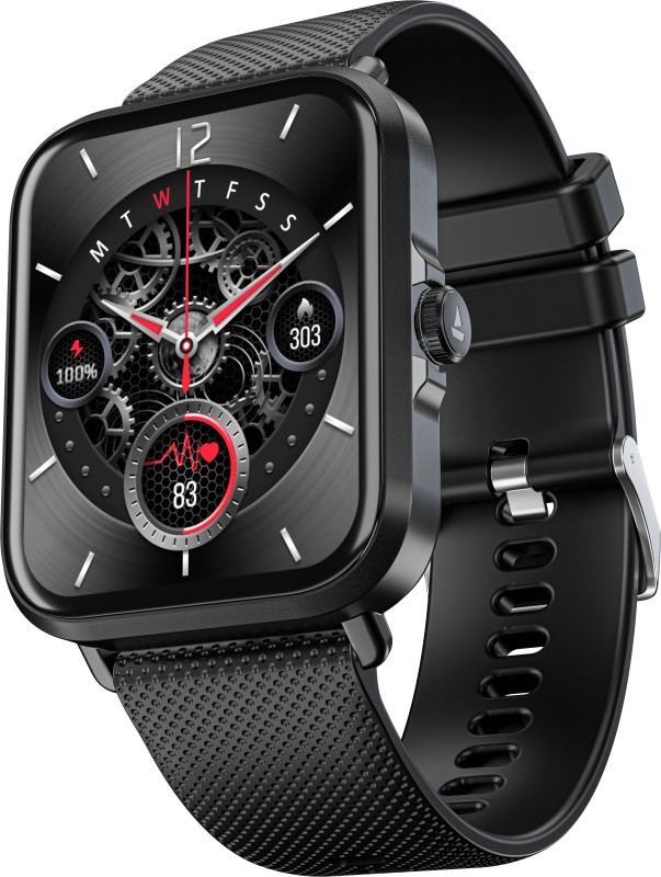 Boat Storm Infinity, 15 Days Huge Battery(550 Mah), Fast Charge,1.83″(4.64Cm) Display Smartwatch(Active Black Strap, Free Size)